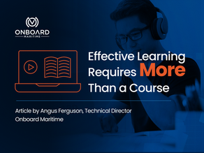 Thought Leadership Article: Effective Learning requires more than a course