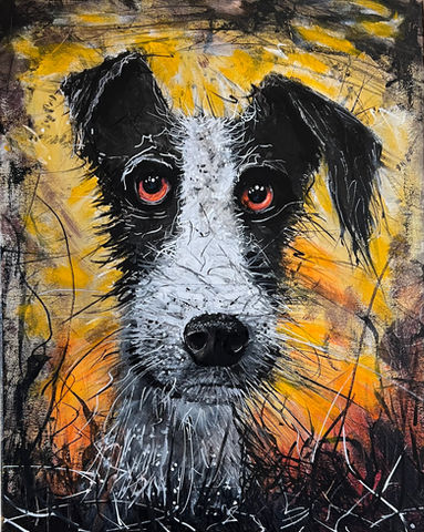Sold... Dog, acrylic on canvas 16 x 20