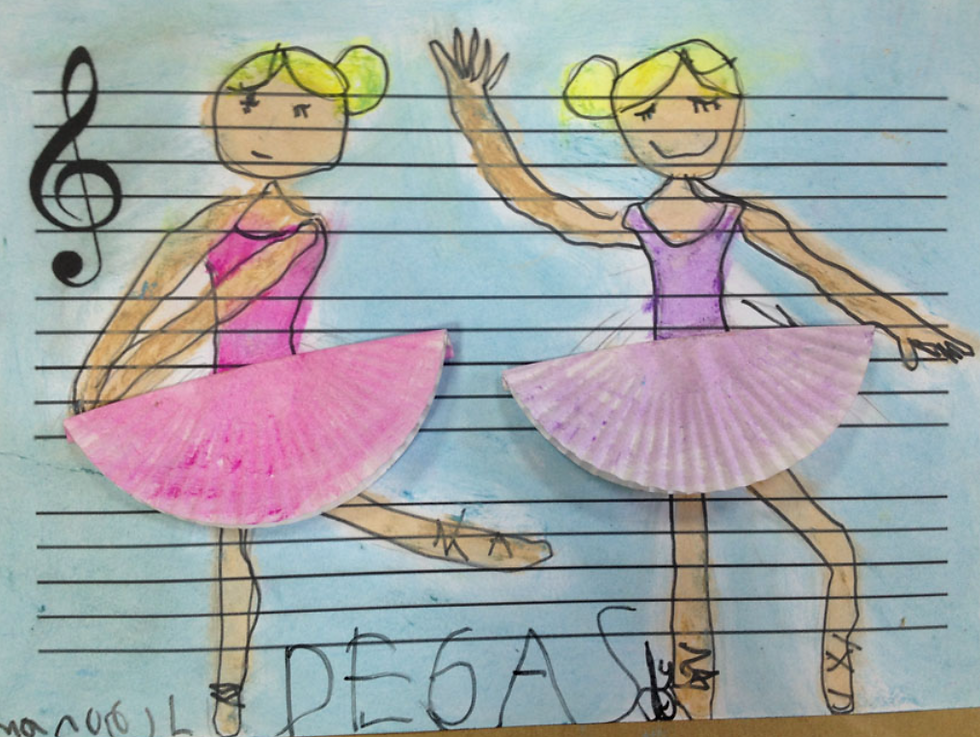 Dibujo hecho por niños de la escuela "Con Tus manitas" Instagram: @contusmanitas