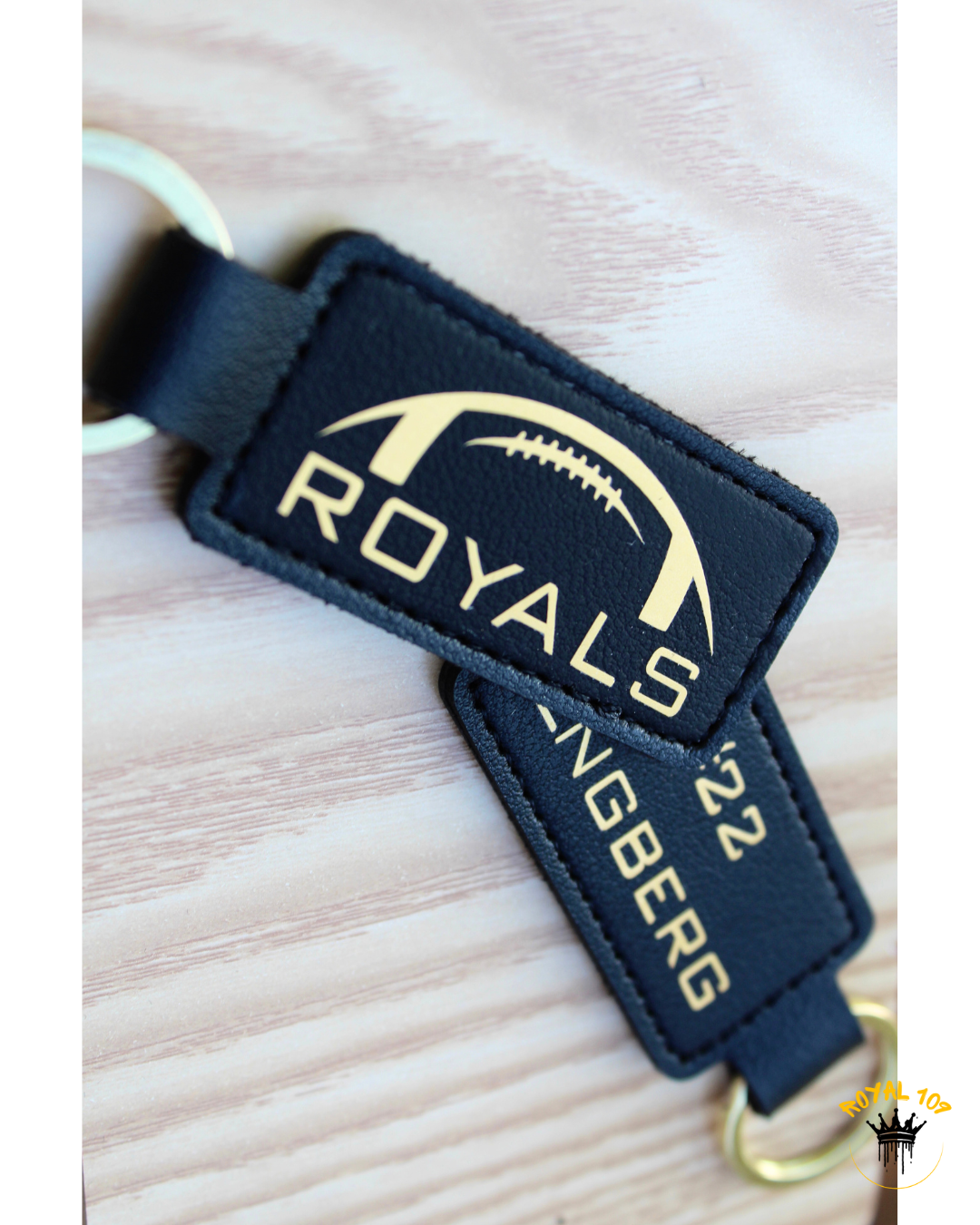 Customizable Royals Leather Keychain