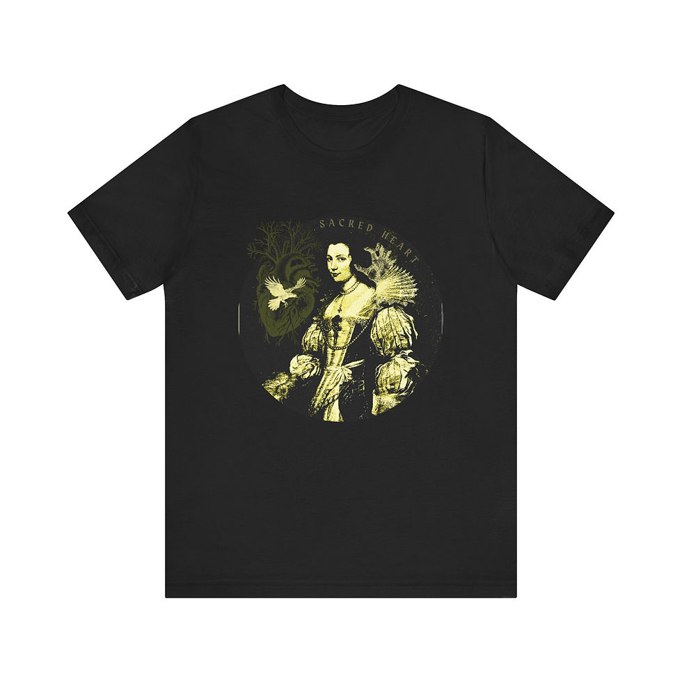 Thumbnail: Vintage Queen Portrait Tee — Retro Baroque Art T‑Shirt