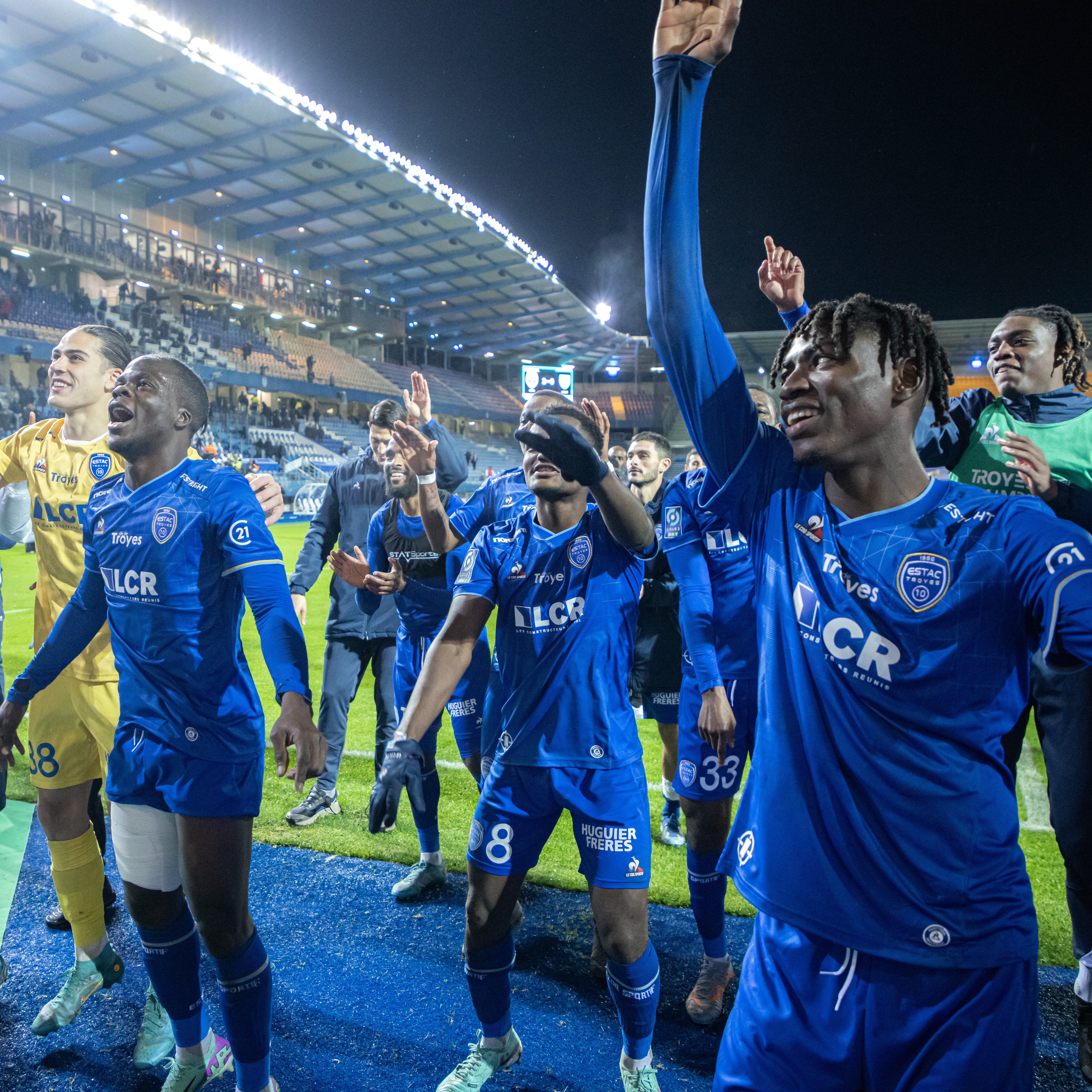 10. Troyes Players Celebrate With Fans.jpg