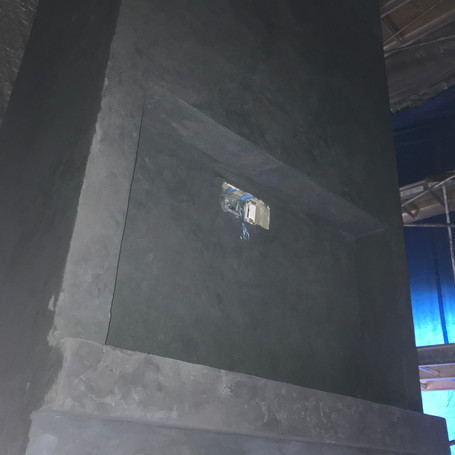 3 Story Outdoor Fireplace in Black