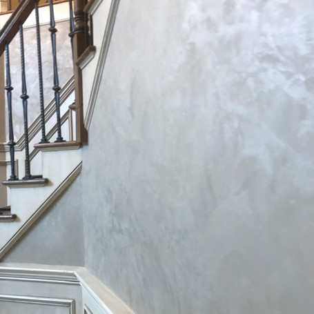 Decoritive Metallic Plaster Hand Troweled in Champagne