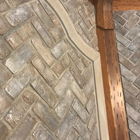 Toned Bricks on Pizza Oven Feature