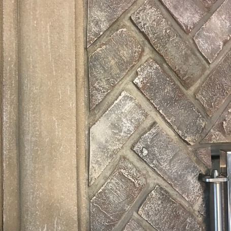 Toned Bricks on Pizza Oven Feature