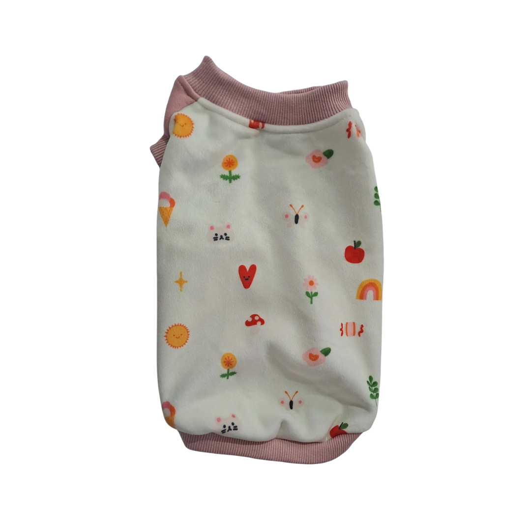 Dog Days Apples and Mushrooms Sweatshirts Pink