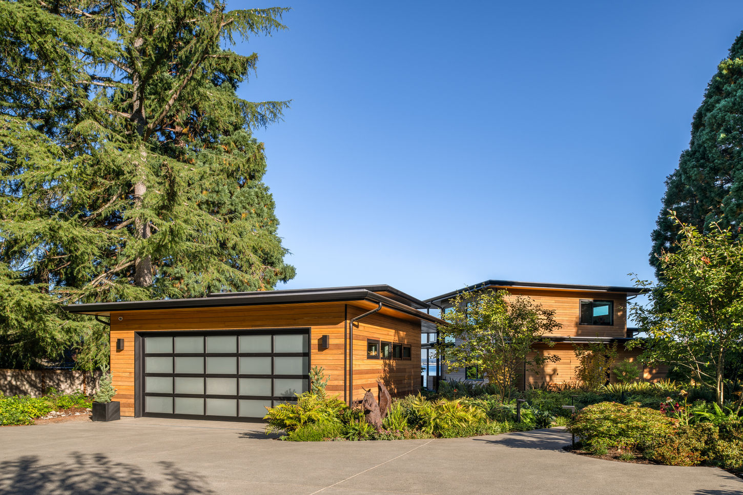 Exterior Bainbridge Island home contemporary architecture 
