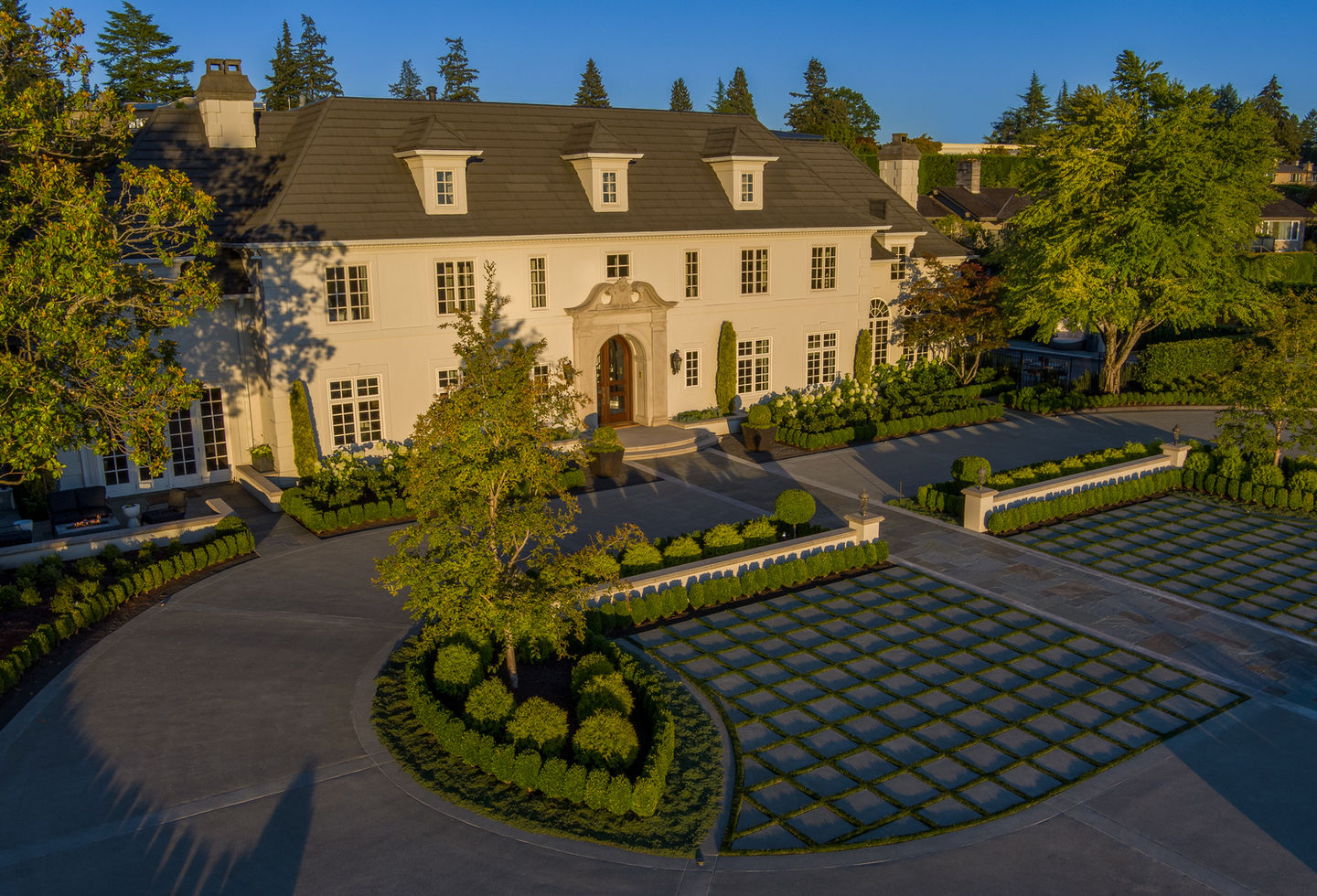 Sunset, residential modern Clyde Hill, luxury, architecture