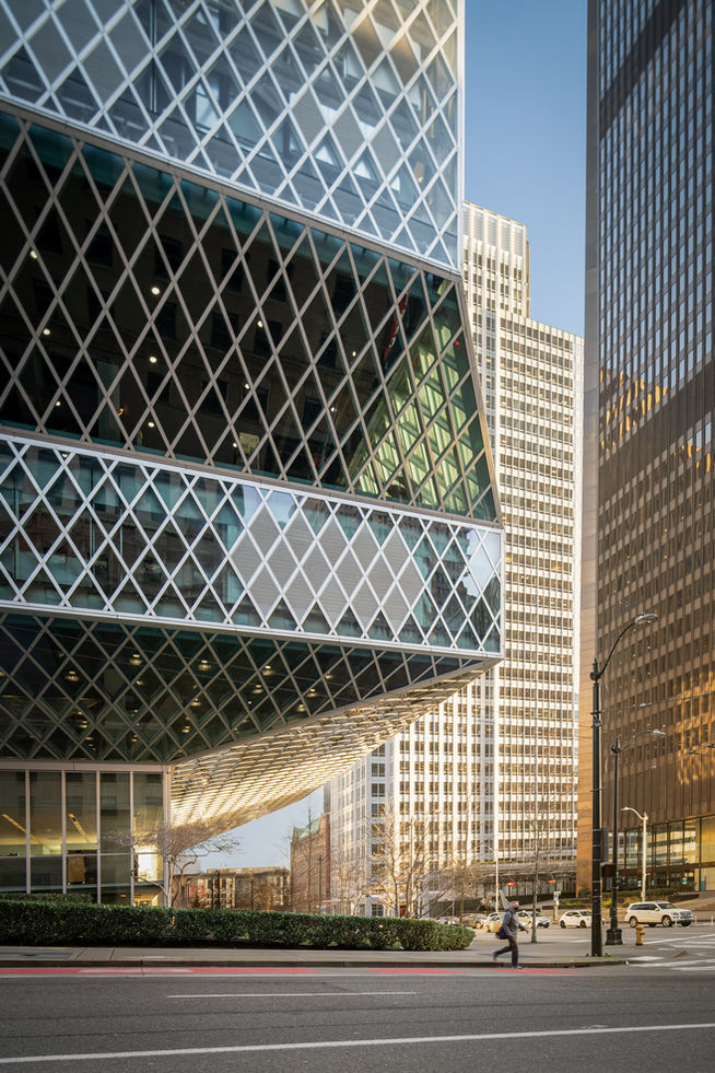 Seattle library exterior urban modern architecture photography