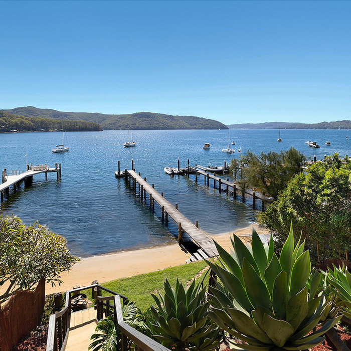 Private swimming beach and jetty