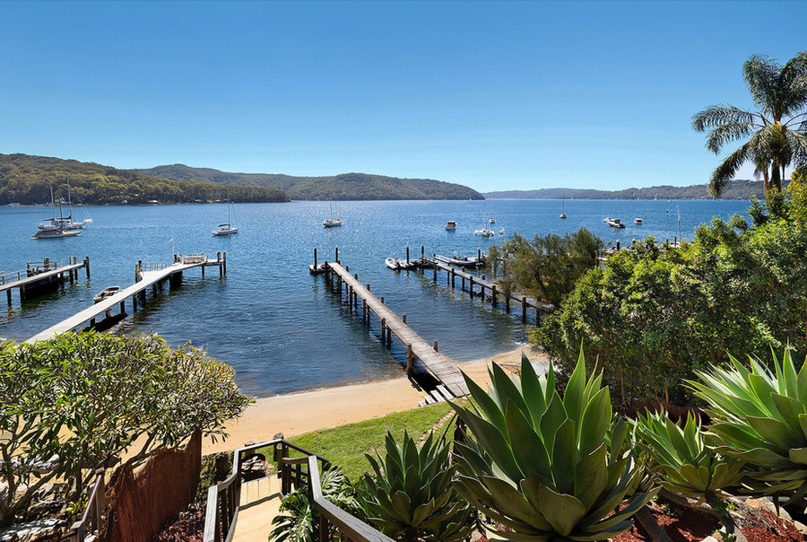 Private swimming beach and jetty