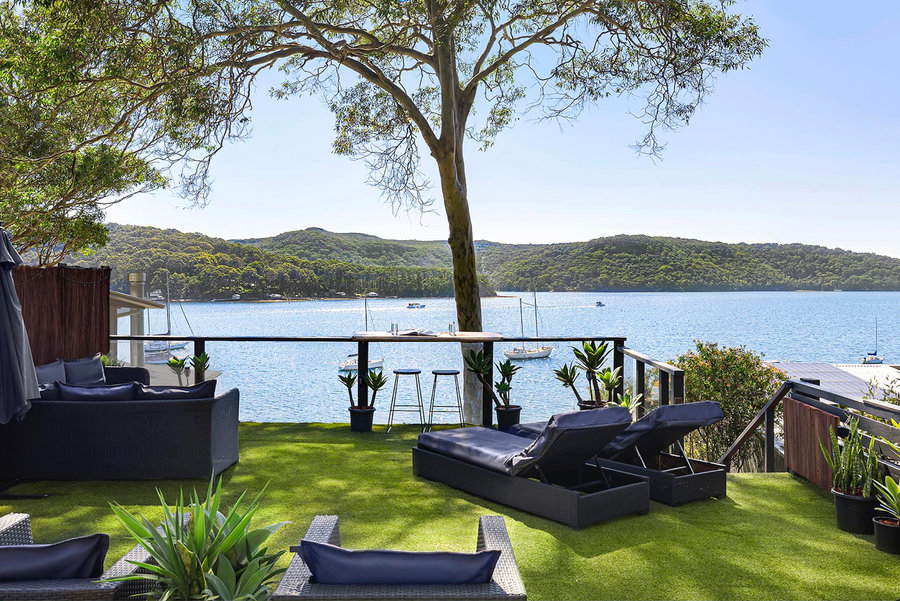 Large entertaining deck with water views