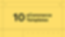 Ein gelber Hintergrund. Darauf der Schriftzug: "10 eCommerce Templates"
