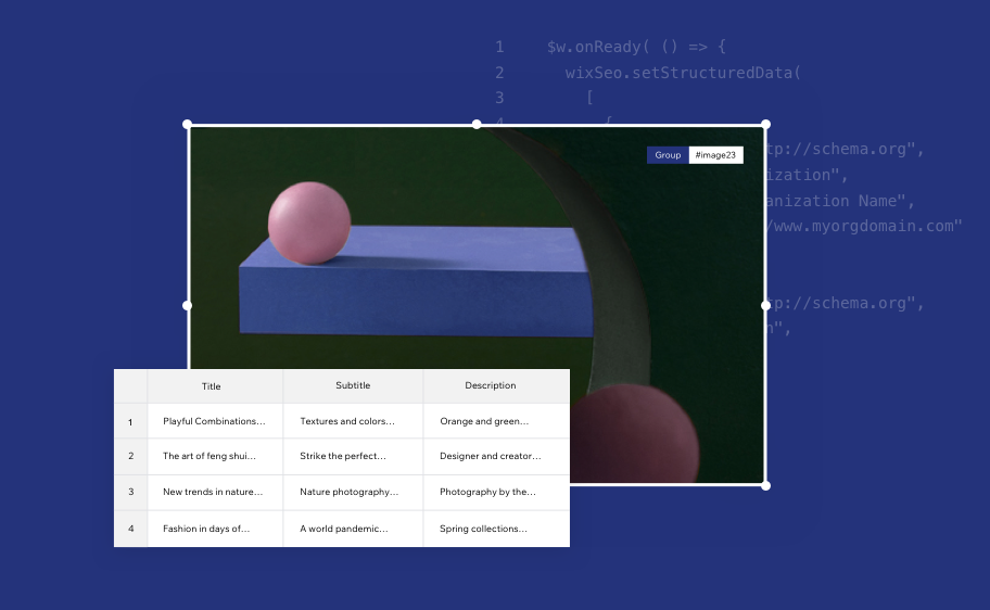 Web development spreadsheet with coding.