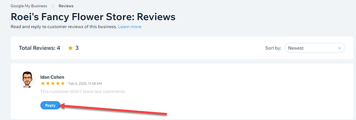 Connecting a GBP listing to Wix