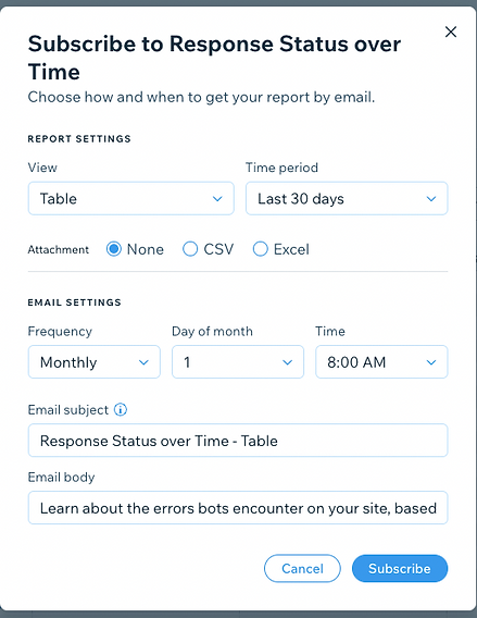 schedule automated bot log reports