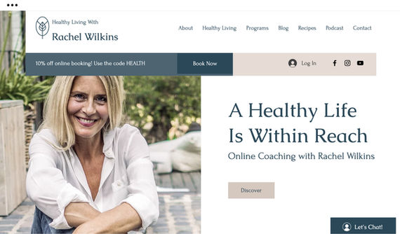 Home page dell’attività di un life coach.