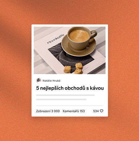 Příspěvek na blogu o obchodech s kávou.