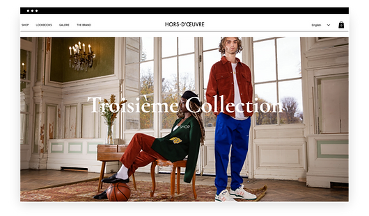 ファイナリストに選ばれた Hors-D'œuvre のホームページと、サイト所有者の Martin さん、Florian さん、Guerschon さん。