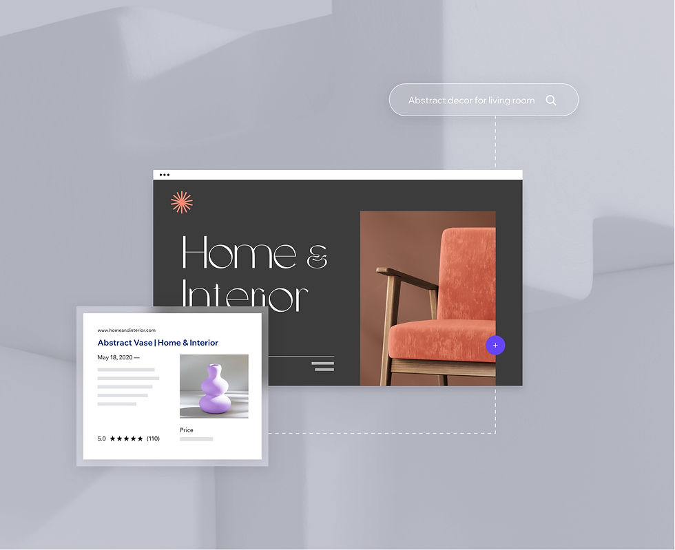 A product page on an eCommerce site for home decor.