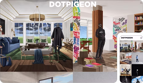 Página web de Dot Pigeon.