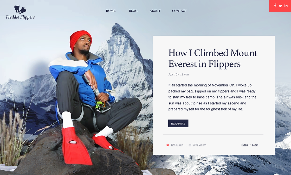 A Blog About Hiking in Flippers