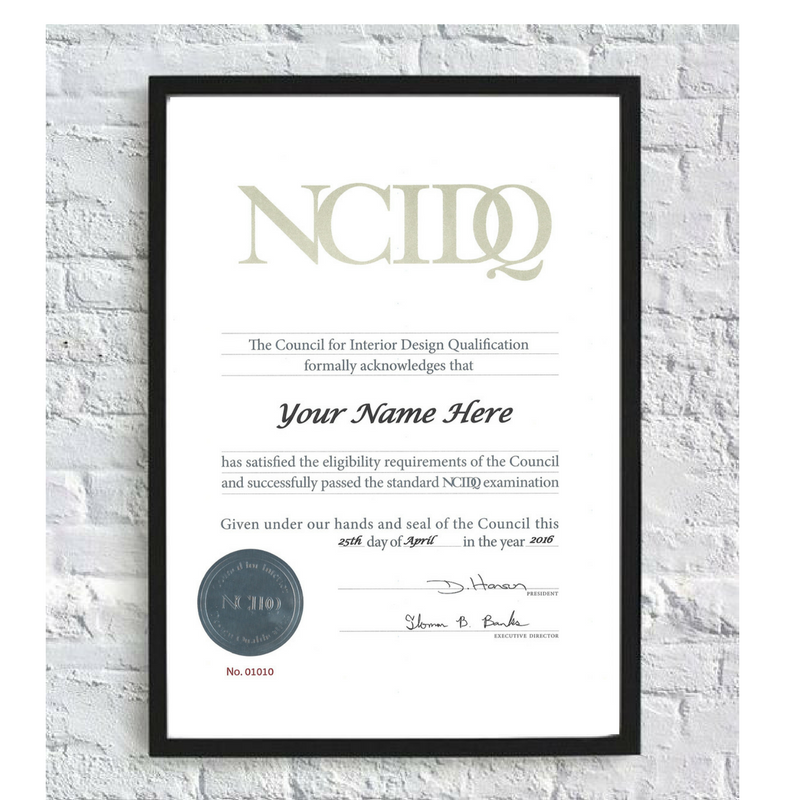 Ncidq Replacement Certificate Cidq