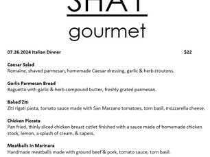 The Galley / Friday 8.2 Menu