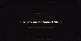 Live jazz on the Sunset Strip — Wednesday nights at Bar Jubilee in West Hollywood