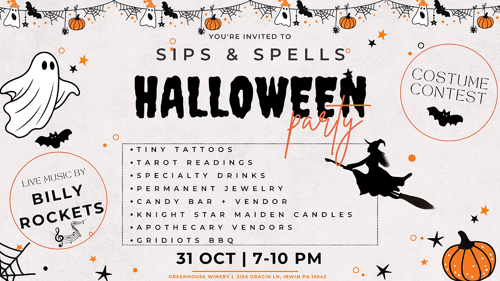Sips & Spells Halloween Party! | Live Music by Billy Rockets