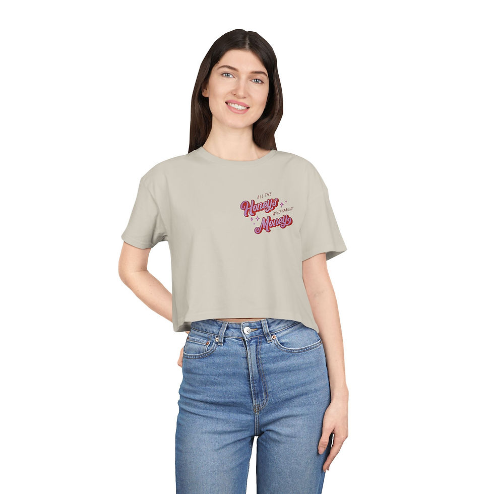 Thumbnail: honeys making moneys Women's Crop Tee 