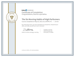 CertificateOfCompletion_The Six Morning 