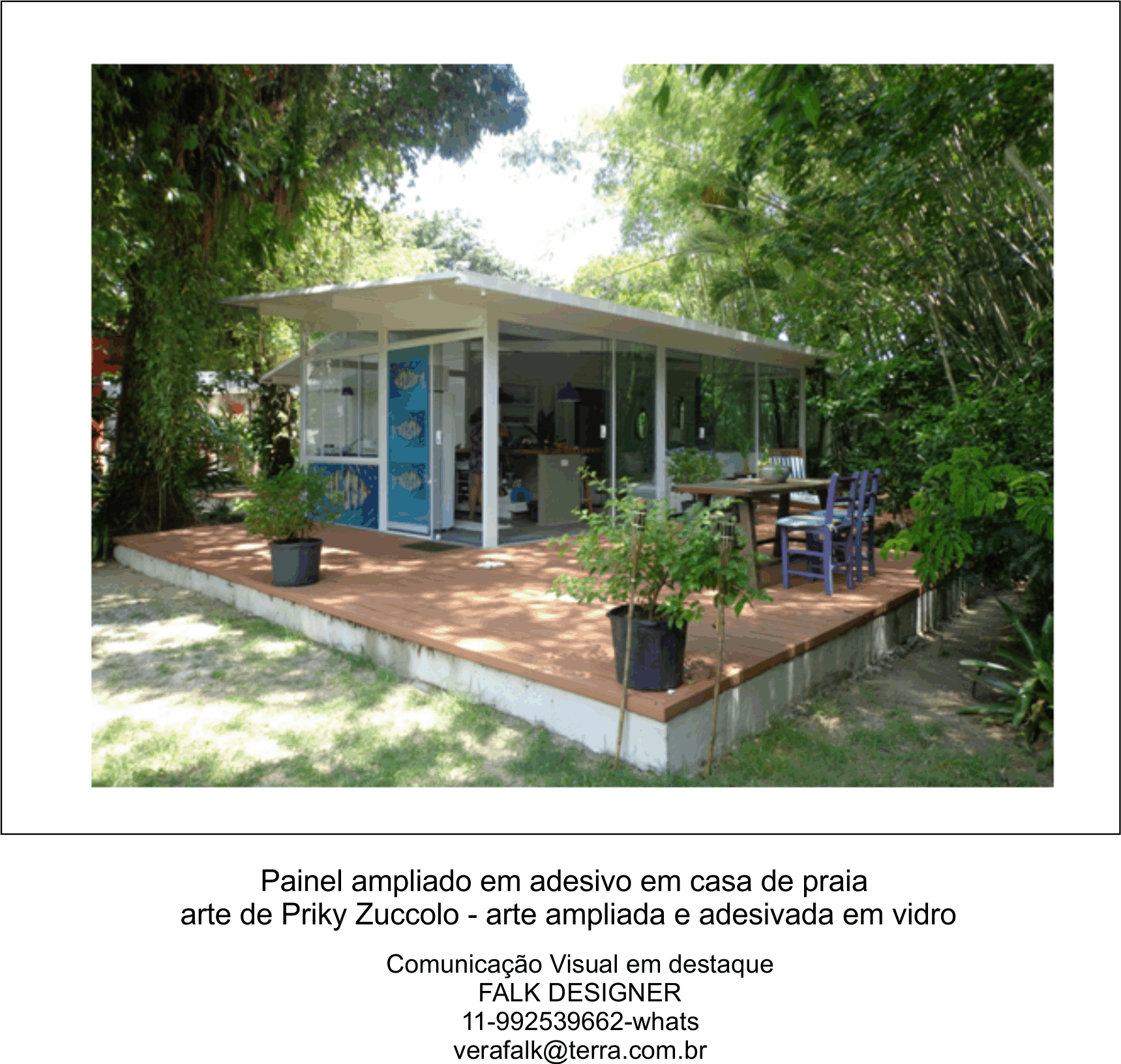 arte ampliada em vidro