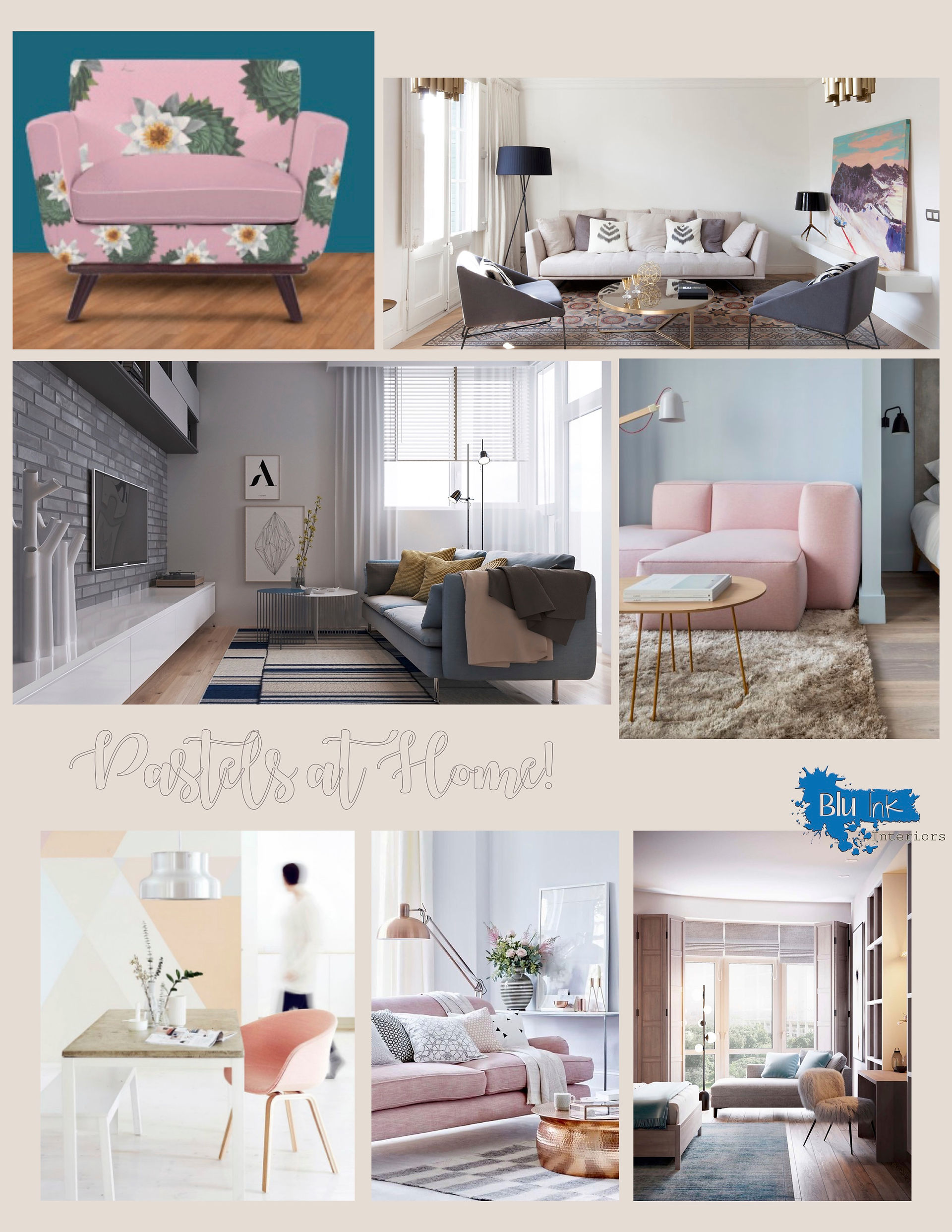 Blu Ink Interiors Pastels at Home