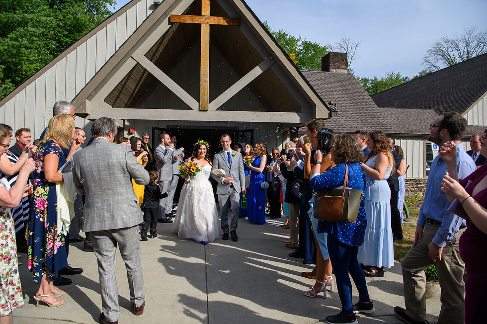 Couple outside of church