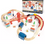 Thumbnail: Giant 60 Piece Wooden Train Set - Complete Toy Railway for Ages 3-8 with Tracks,