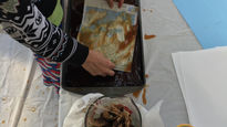 Making tea-stained paper