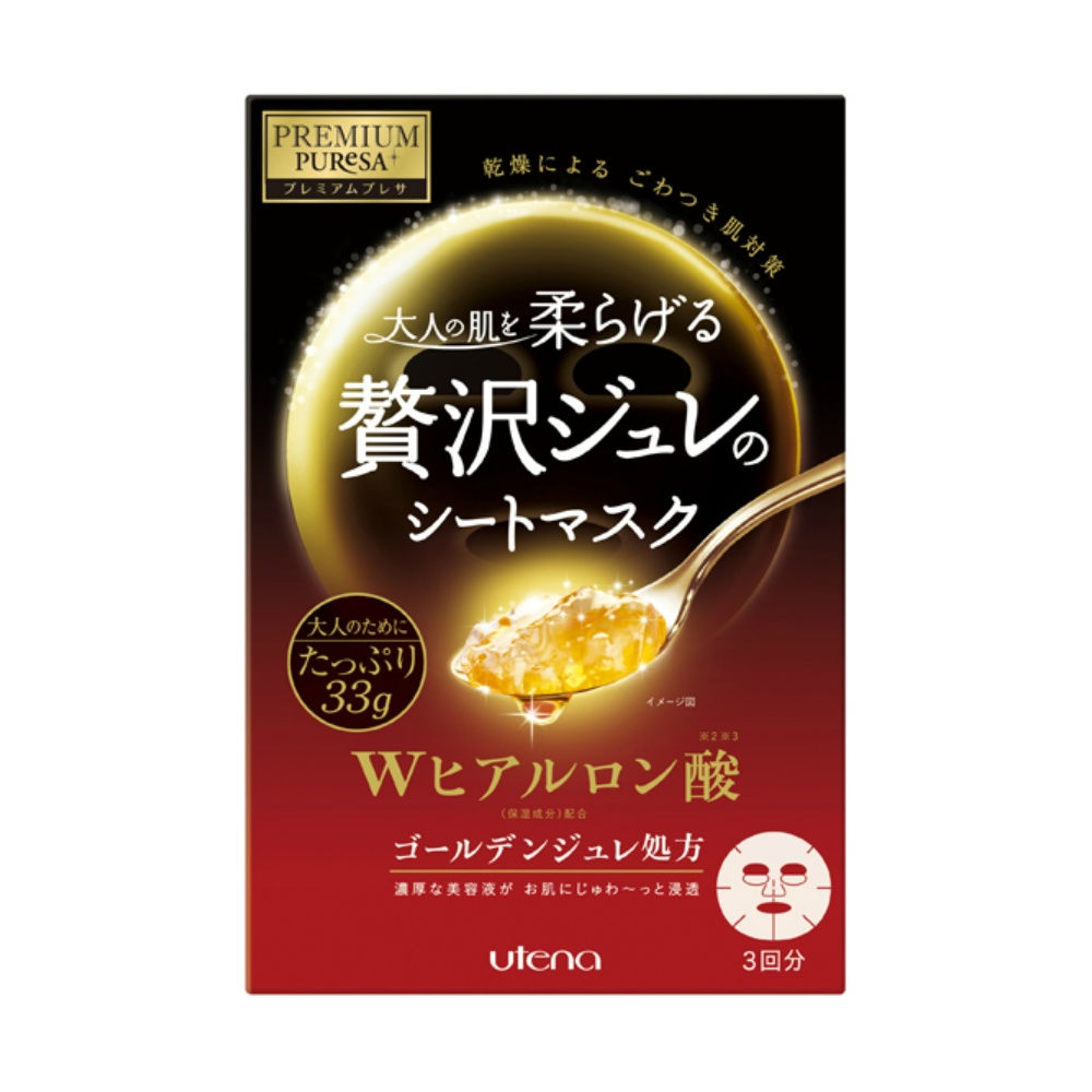 Utena Premium Puresa Golden Jelly Face Mask W Hyaluronic acid 3 Sheets 170g