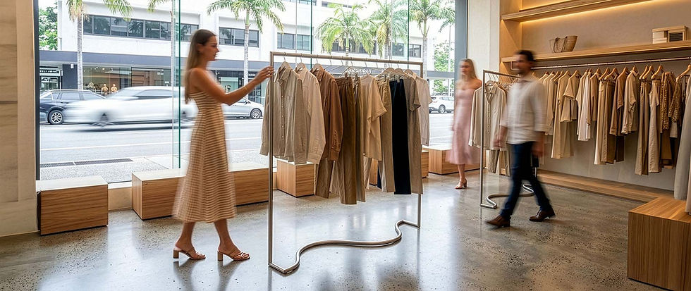 Wave clothes rack