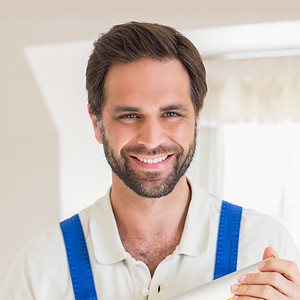 Handyman with Blue Uniforms