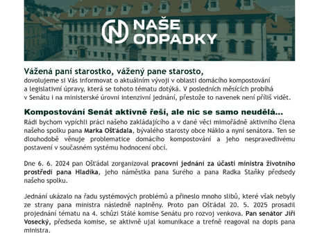 Spolek Naše odpadky k tématu kompostování