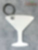 Key Chain Martini Glass 2.54"x2.75"