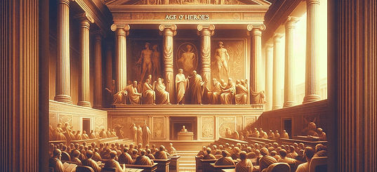 DALL·E 2024-02-18 00.52.14 - Generate a vintage-style image for the 'Age of Heroes' course