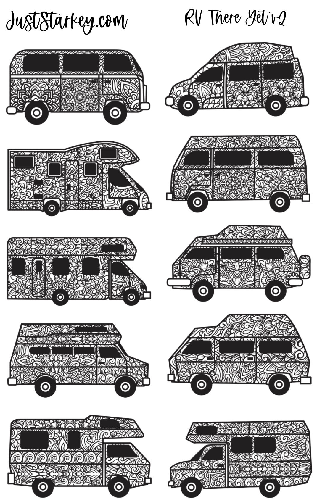 RV There Yet V2 - Sticker Sheet