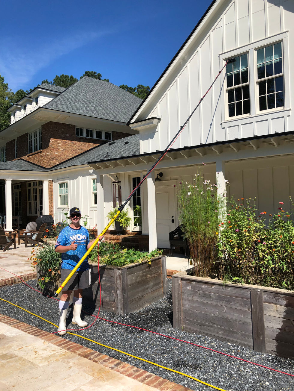 Spotless window cleaning completed by WOW Pressure Washing Services LLC