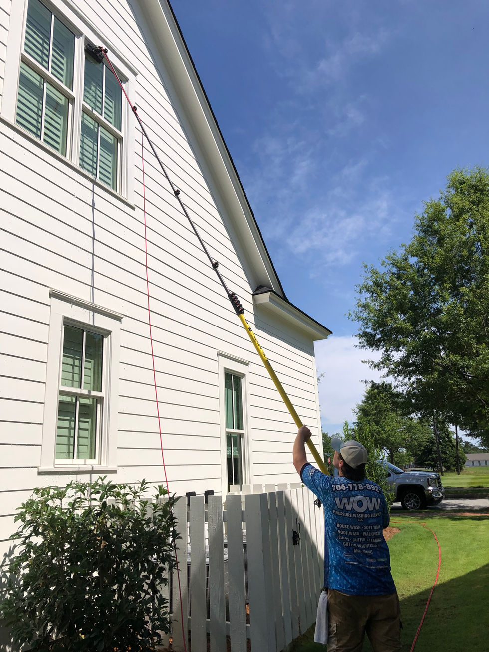 Spotless window cleaning completed by WOW Pressure Washing Services LLC