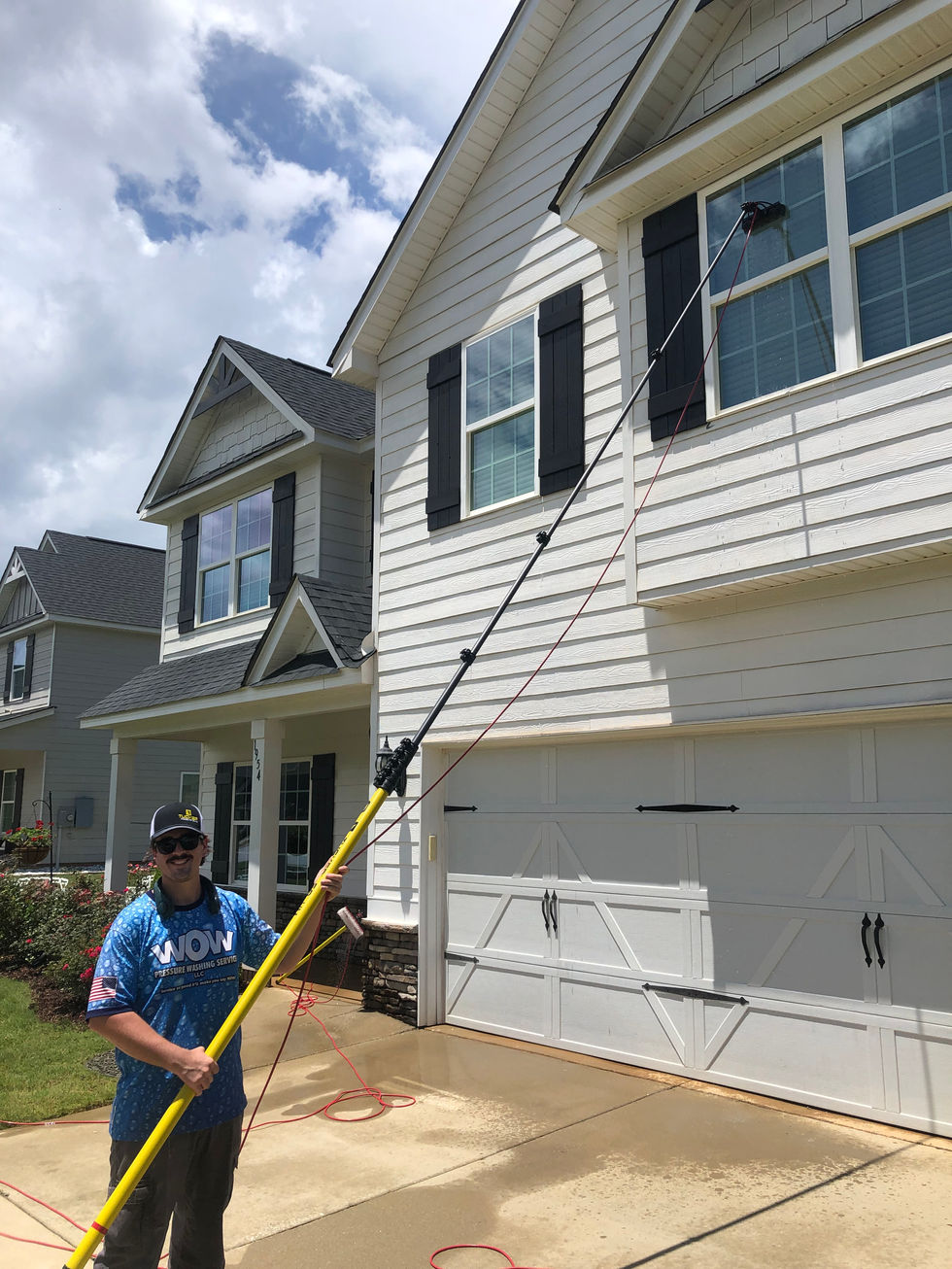 Spotless window cleaning completed by WOW Pressure Washing Services LLC