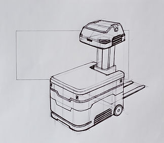 detailing sketch of forklift
