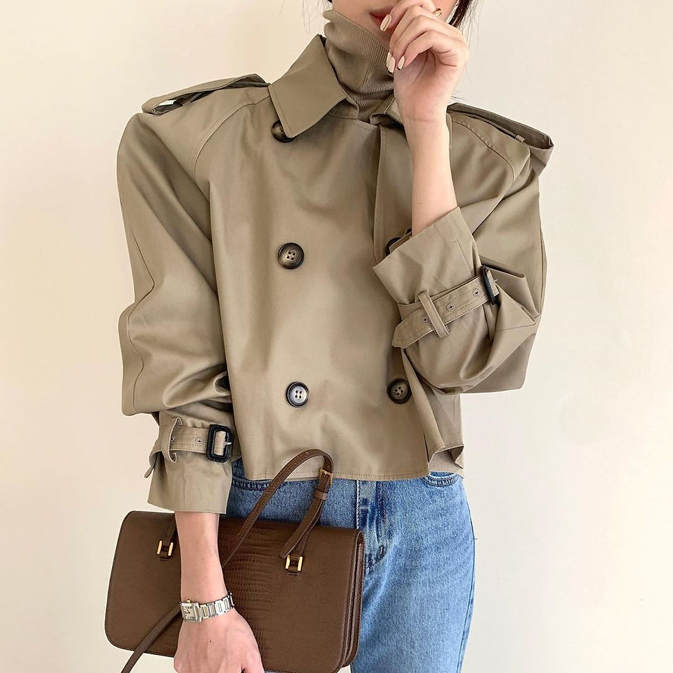 Thumbnail: Korean Autumn Retro Double Breasted Trench Coat